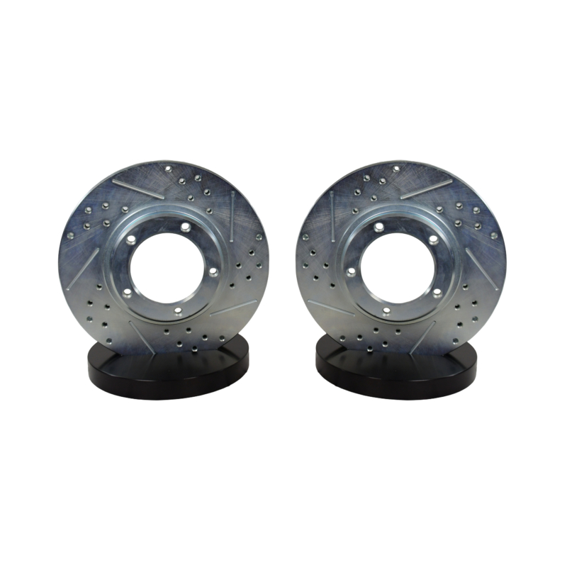 Toyota Tacoma Brake Rotors (2) - Front - Baer Brakes - Claw Performance, Slot & Drilled - Zinc-Plated - `98-`04